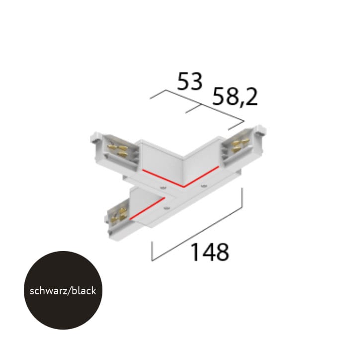 TECHNOLUX T-verbinder met voedingsmogelijkheid