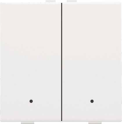 NIKO Tweevoudige drukknop met leds en comfortsensoren 154-52202