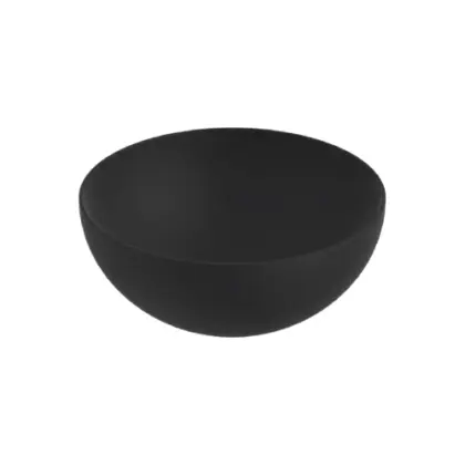 Obi opzetwastafel rond 400 x 400 x 165 mm - zwart mat - keramiek - zonder kraangat - zonder overloop 1563083