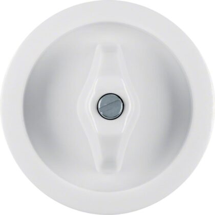 BERKER Centraalstuk met knevel voor draaischakelaar/-drukknop Serie 1930 PVC polarwit