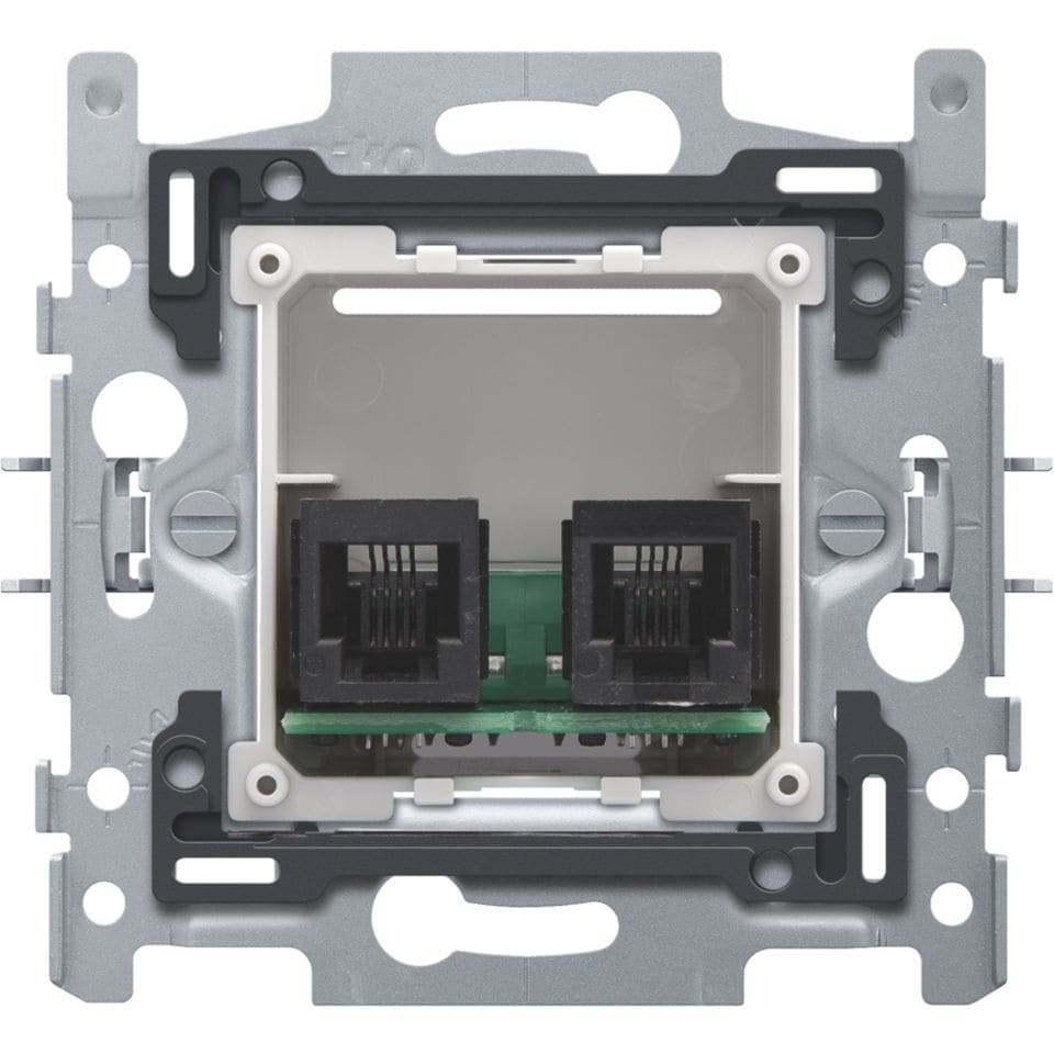 NIKO Sokkel telefooncontactdoos 2x RJ11 parallel 170-09030