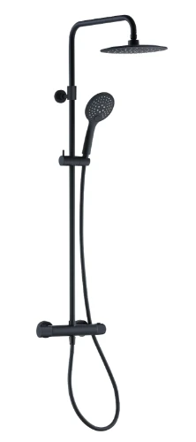 Rondo showerset Safetouch in hoogte verstelbaar (815-1165mm) - zwart mat - Belgaqua gekeurd 1849091