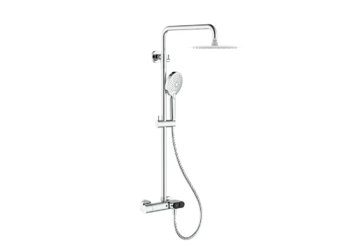 Vivo 3.0 showerset met druktoets - douchethermostaat met hoofd- en handdouche - chroom 1952234