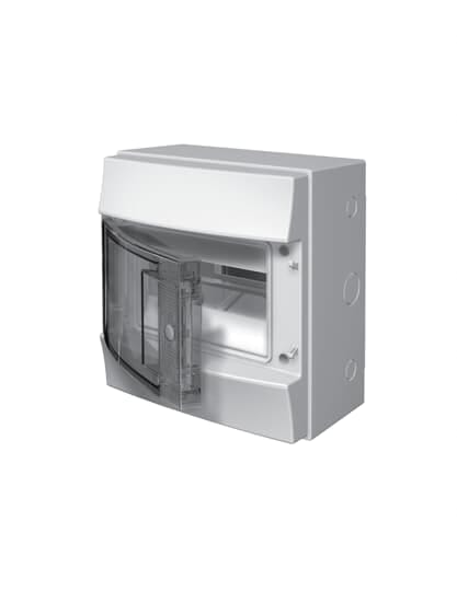 ABB Verdeelkast Fix-o-Rail 65 8M 1R IP65 250x232x155mm transparant opbouw 1SLM006501G1201