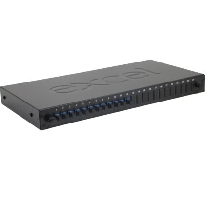 Excel Networking Solutions 24 Way Singlemode Fibre Optic Panel - 12 LC Duplex (24 Fibre) 200-474