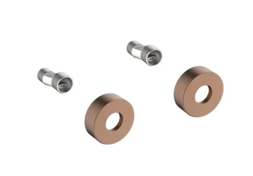 Rondo 1.0 roset 65 mm en s-koppeling (set van 2 stuks) - brushed copper PVD 2002028