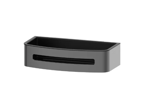Vivo douchekorf met zwarte inzet - Gun Metal PVD - mat staal PVD 2069136