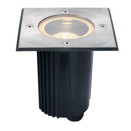SLV Belgium DASAR 115 outdoor grondinbouwspot QPAR51 IP67 hoekig roestvrij staal 316 35W 229324