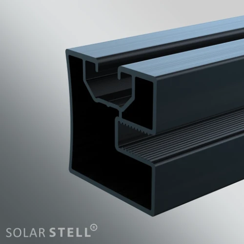 Blubase Classic montagerail 40 x 40 x 5860 mm - zwart (bundel 108st) - prijs per stuk 235860