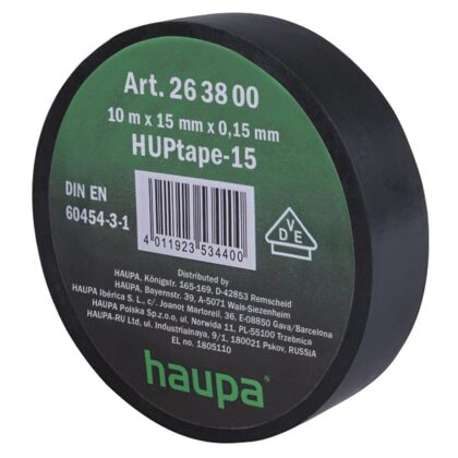 Haupa Elektro-isolatietape 15 mm x 20 m zwart 263842