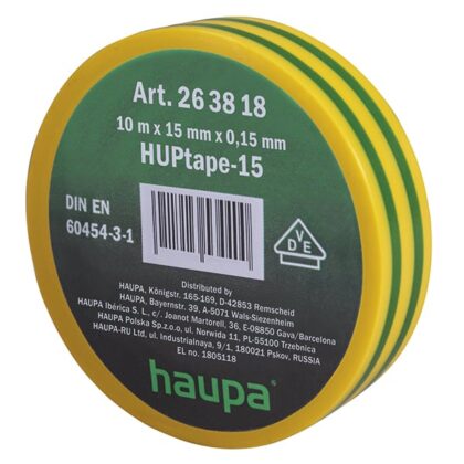 Haupa Elektro-isolatietape 19 mm x 20 m groen/geel 263860