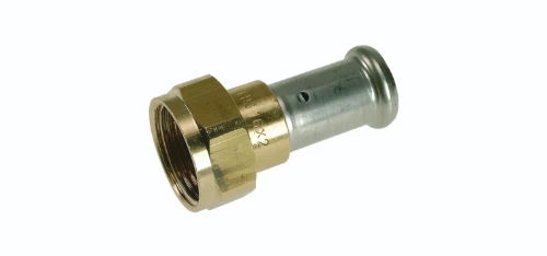 Henco P-serie messing pers aansluitwartel met vlakke dichting FF 20 x 3/4 F 26P-20Z05