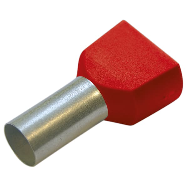 Haupa Twin-adereindhuls 2 geleiders rood geïsoleerd PP 2 x 10mm² 14mm DIN +105°C 270798