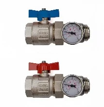 Begetube collectoraansluitset - bolkranen - thermometers - 4/4 x 4/4 278110100