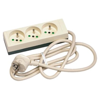 Vynckier (ABB) Tafelcontactdoos KIM 3 contacten crèmewit 16A met kabel werkplekken 2CDB720012R0000