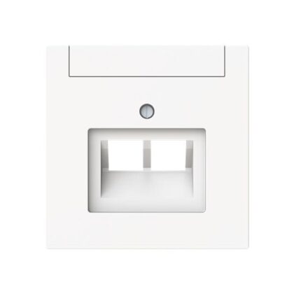 ABB Centraalplaat Data aansluiting 2-voudig studio wit mat - Busch-art linear 2CKA001710A4232