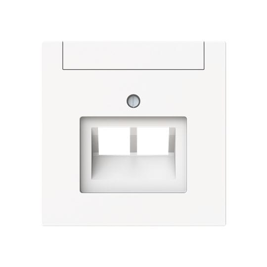 ABB Centraalplaat Data aansluiting 2-voudig studio wit mat - Busch-art linear 2CKA001710A4232