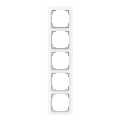 ABB Afdekraam 5-voudig studio wit mat - Busch-art linear 2CKA001754A4874