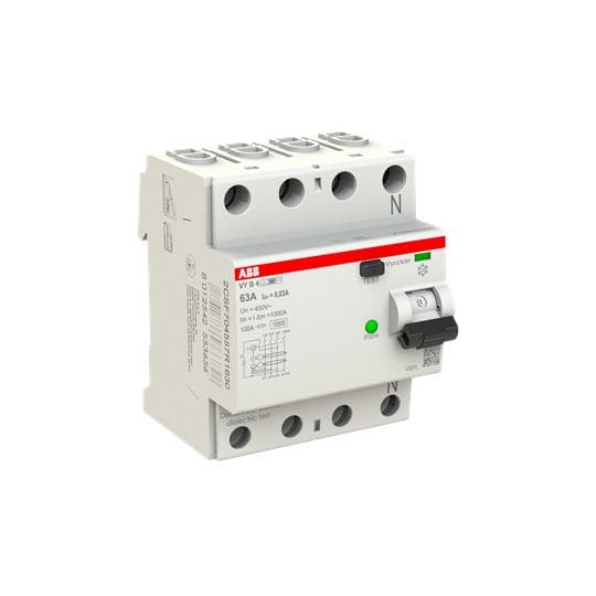 ABB Differentieelschakelaar VYB 4P 63A 30mA Type B voor verdeelkasten 2CSF704557R1630