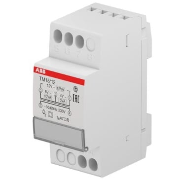 ABB Modulaire beltransformator TM 15/24 12-24V 15 VA Fail-Safe SELV 2CSM228745R0802