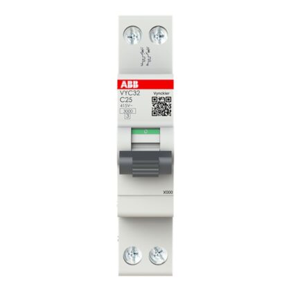 Vynckier (ABB) UNIBIS automaat VYC30 2P 25A Kurve C 3kA 2CSS232422R0254