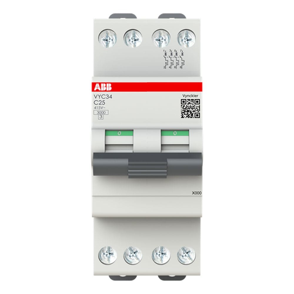 Vynckier (ABB) UNIBIS automaat VYC30 4P 25A Kurve C 3kA 2CSS234422R0254