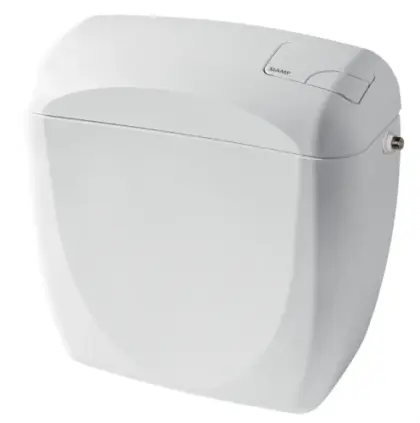 Siamp Rondo spoelreservoir - wit - kunststof met duotoets 315010-010