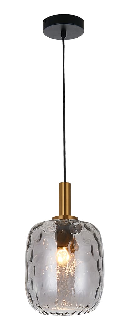 FANTASIA OKIRU Pendel E27 Zwart + as grijs glas Ø180mm 3403662