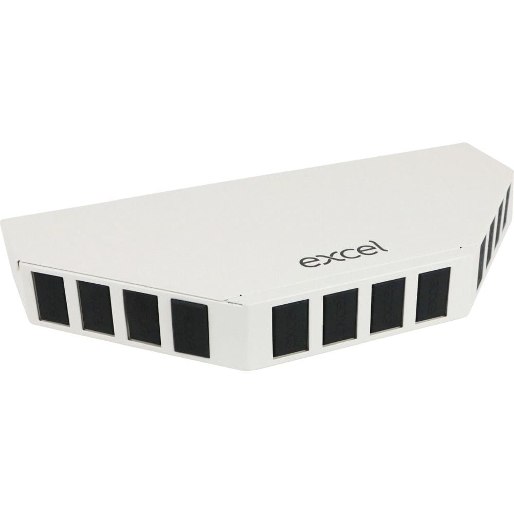 Excel Networking Solutions 12-Way Low Profile Consolidation Point - Grey White 350-644