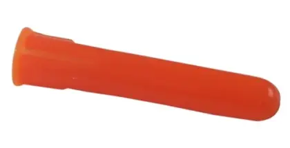 PLUG 6 MM oranje 34 MM - (1 doos=100 stuks) ex 043500 360635