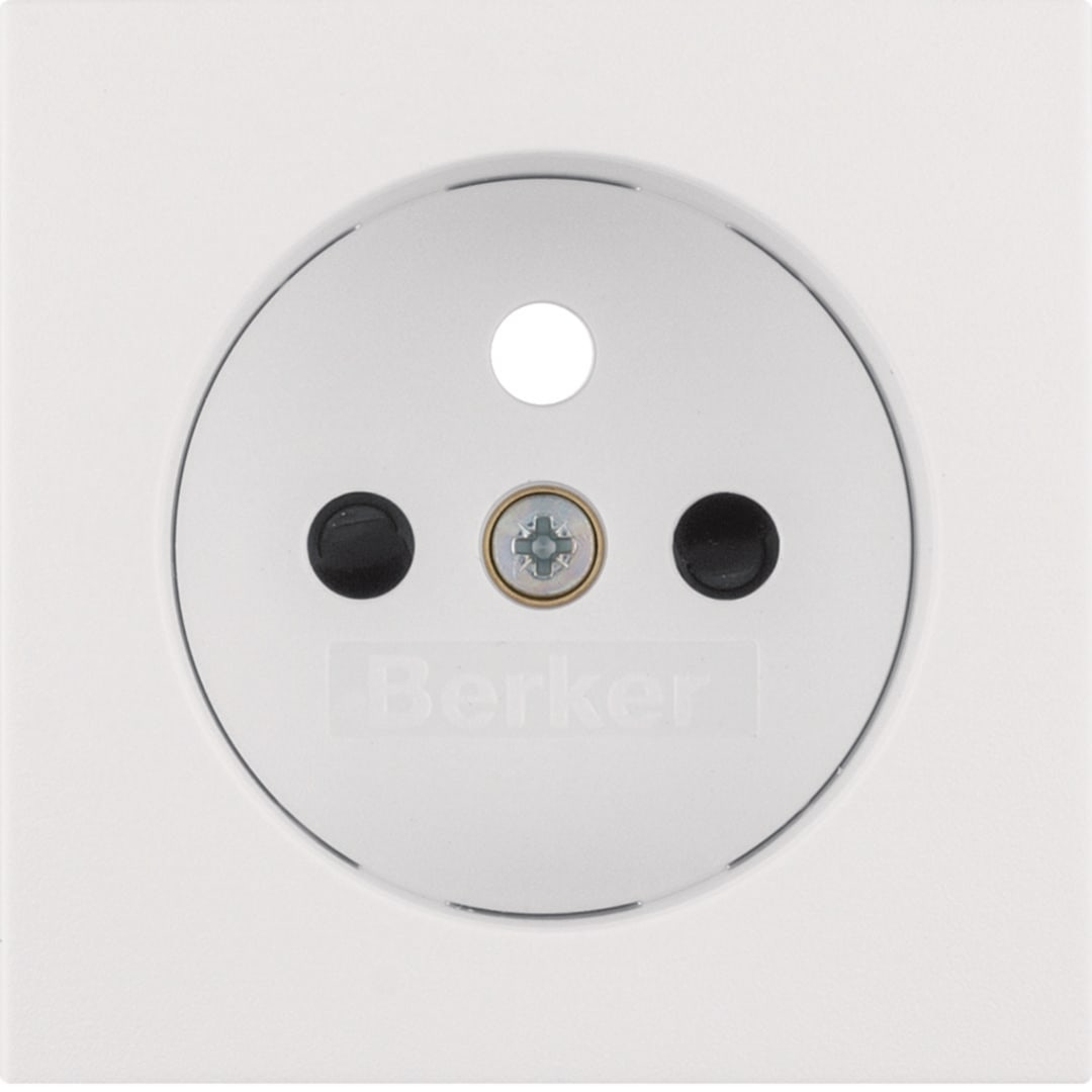 BERKER Afwerkingsset voor wandcontactdoos met penaarde S.1/B.3/B.7 polarwit