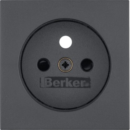 BERKER Afwerkingsset voor wandcontactdoos met penaarde S.1/B.3/B.7 antraciet
