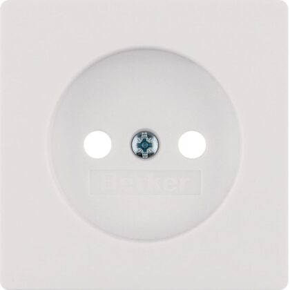 BERKER Afwerkingsset voor wandcontactdoos zonder aarding Q.1/Q.3 polarwit