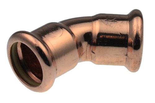 VSH Xpress koper gas bocht 45° FF 22 x 22 mm 39826