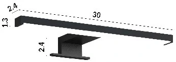 Sleurs Practo verlichting 300 mm - zwart 3OVPRZWAN