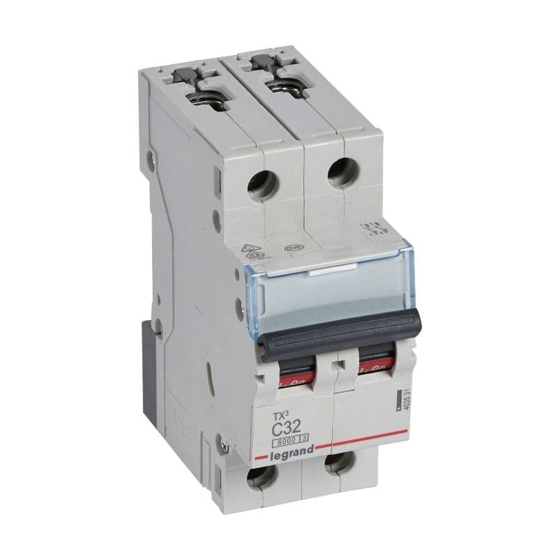 LEGRAND Automaat TX³ 6000A/6kA 2P C32 230/400V - 2 modules 403531