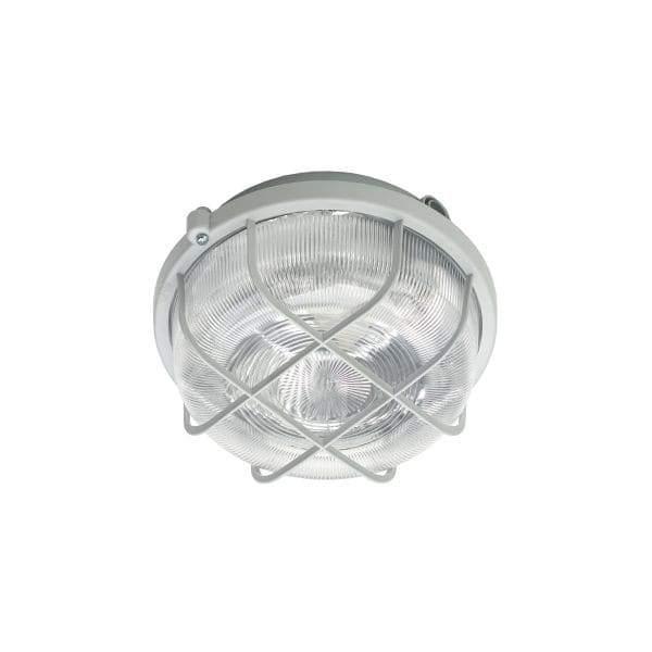 HUPPERTZ Kelderarmatuur rond pvc 100W E27 230V (CE) IP44 grijs 40601