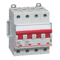 LEGRAND Lastschakelaar DX³ 4P 63A met uitschakelaar - 4 modules 406544