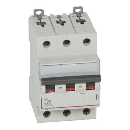 LEGRAND Automaat DX³ 6000A/10kA 3P C25 400V 3 modules 407861
