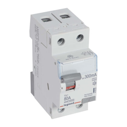 LEGRAND Differentieelschakelaar TX³ 2P 300mA 80A Type A - 2 modules 411924