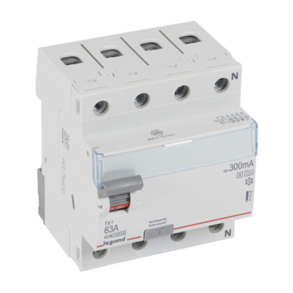 LEGRAND Differentieelschakelaar TX³ 4P 300mA 63A Type A-S - 4 modules 411948