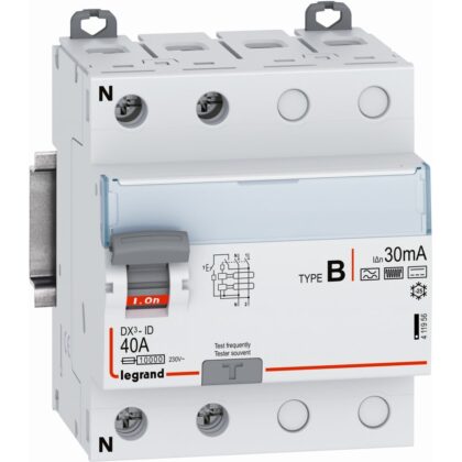 LEGRAND Differentieelschakelaar type B - 2P - 40A 230V - 30mA - 4 modules 411956