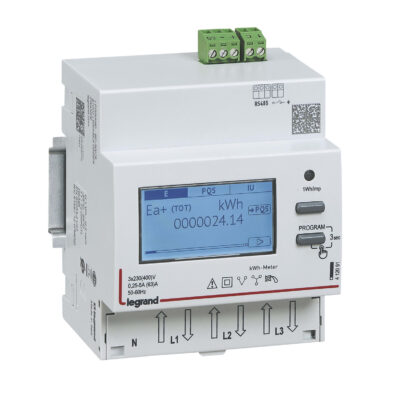 LEGRAND Teller driefasig modulair EMDX³ MID direct aansluiting 63A - 4 modules - met RS 412093