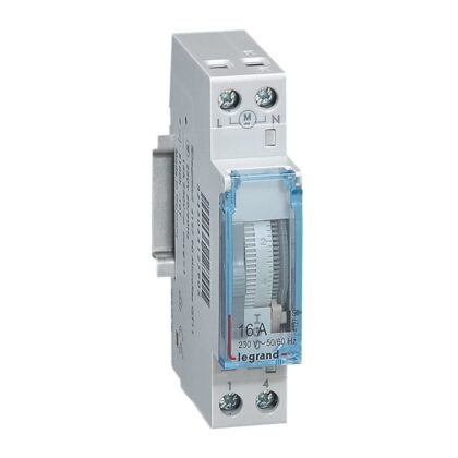 LEGRAND Schakelklok dagprogramma 1 module vert. - 100h - 50/60Hz - man. 412790