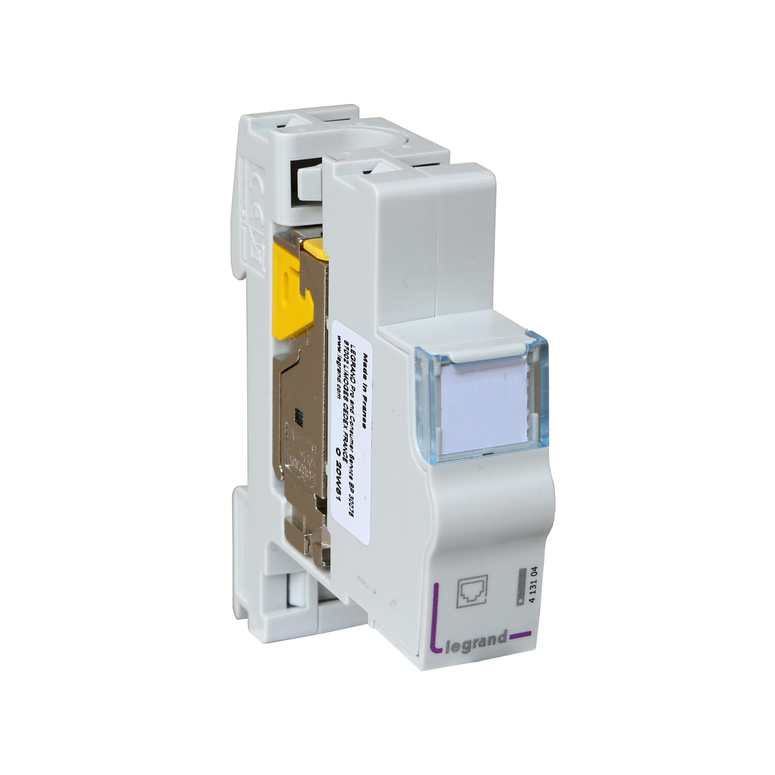 LEGRAND LCS3 Cat 6A STP connector voor DIN-rail montage 1 mod. breed 413104