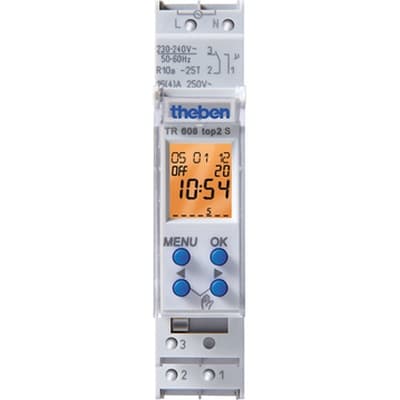 THEBEN Digitale klok 24U/7D 230V 50-60HZ 1CO 16A 4195