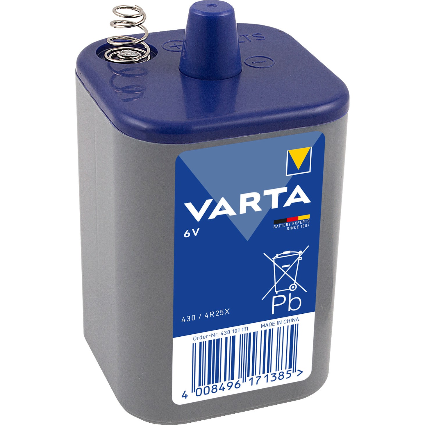 VARTA Blokbatterij 4R25X - 6V 7500mAh ZnCl - blister 1 stuk 430.101.111