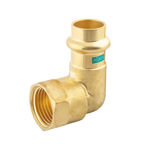 Combiline Aquagas messing overgangsbocht 90° FF 28 x 4/4 F 4528028100