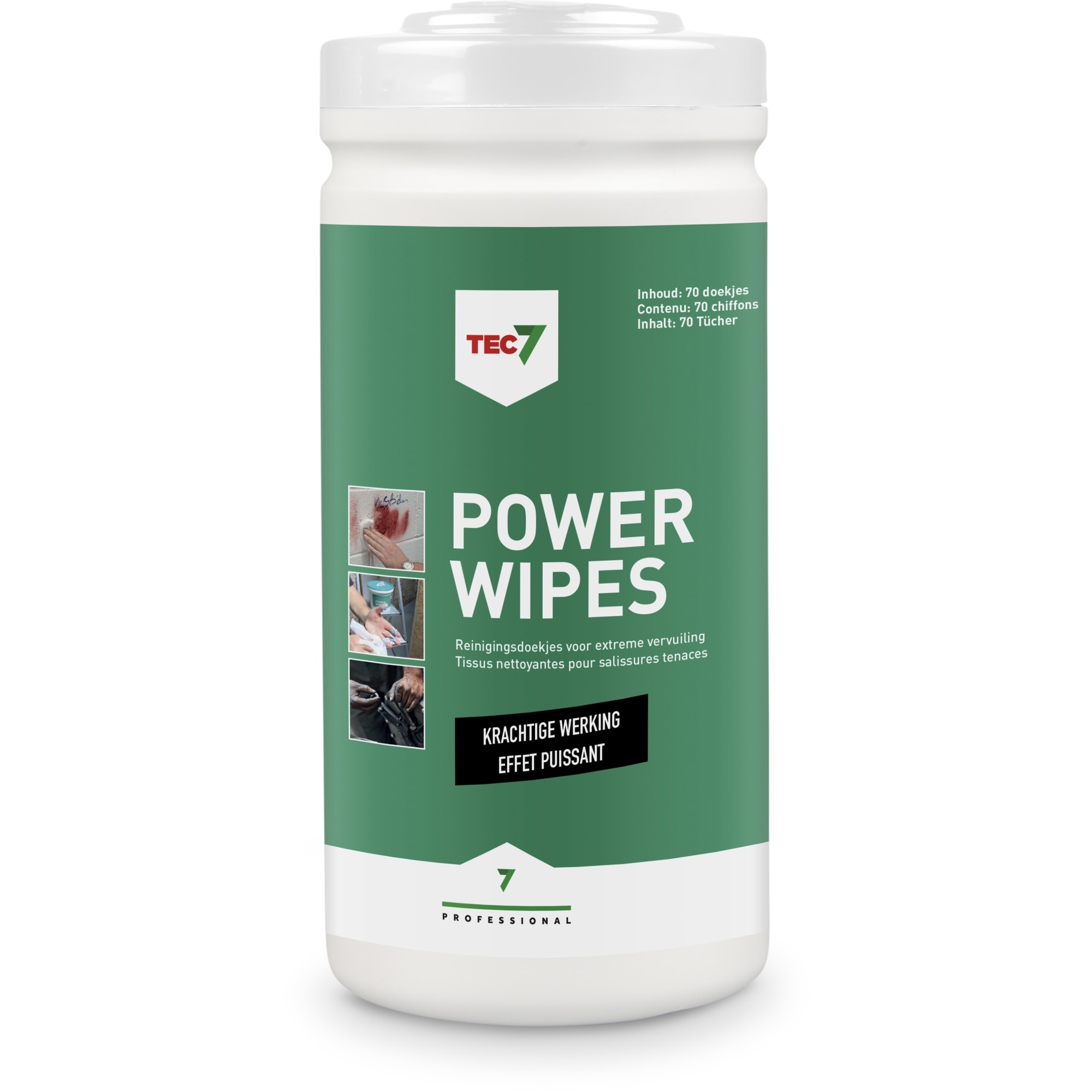 TEC 7 Reinigingsdoekjes POWERWIPES - dispenser 70 stuks 467030000
