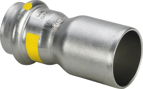 Viega Sanpress Gas inox verloop reductie MF 28 x 22 mm 487157